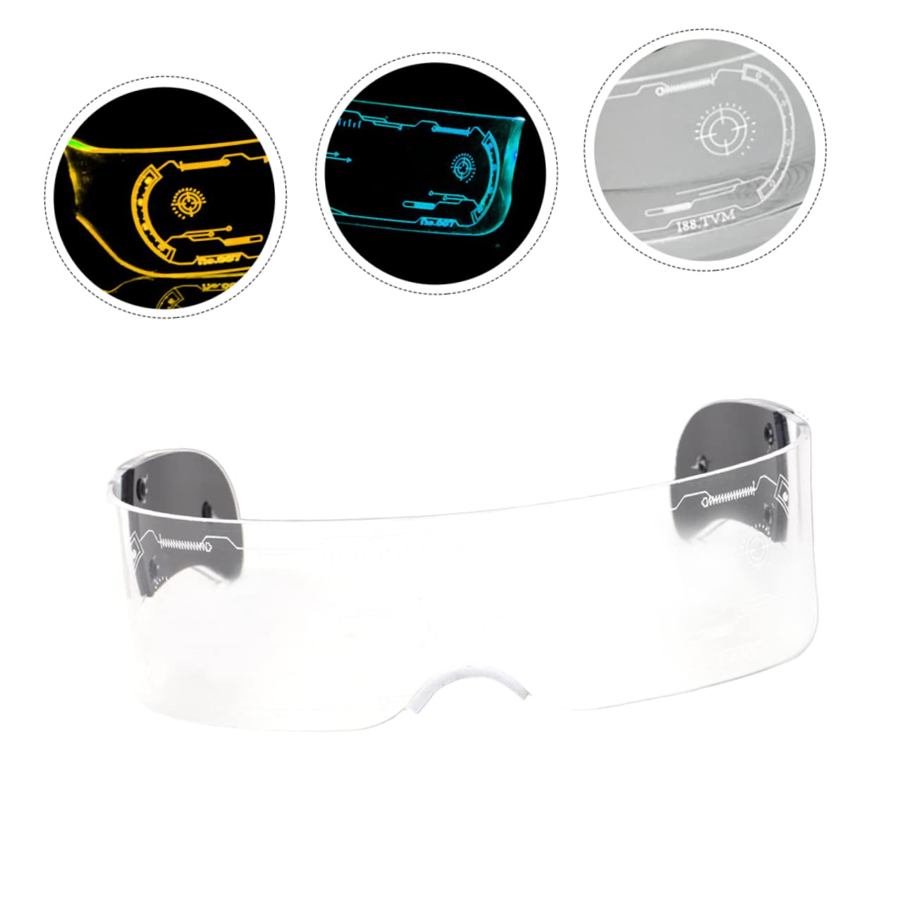 GALPADA 3pares Gafas Luminiscentes Led Para Fiestas Accesorio Creativo De Fiesta Para Adultos Para Discotecas y Celebraciones Nocturnas