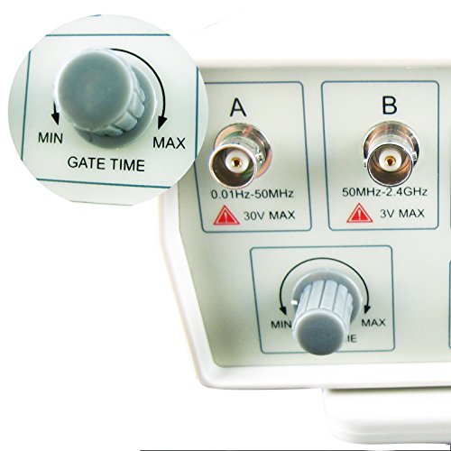 Gain Express VC3165 Radio Frequency Counter 0.01Hz~2.4GHz w/BNC Test Leads, High Resolution Professional RF Signal Meter Tester, 8 Digits LED Display - Thumbnail 4