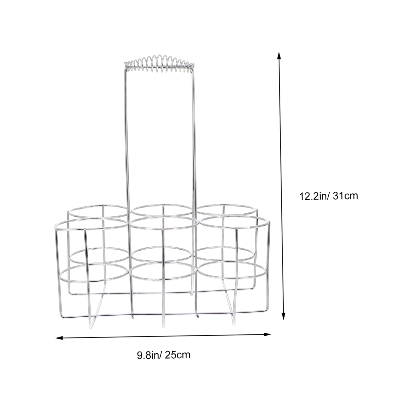 Mikinona Beer Storage Basket 6 Bottle Capacity Beer Rack Carrier Wine Bottle Holder Stainless Steel