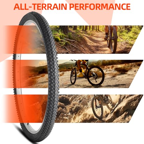 CALPALMY (2-Set) 18″/20″/24″/26″ Mountain Bike Tire and Tube