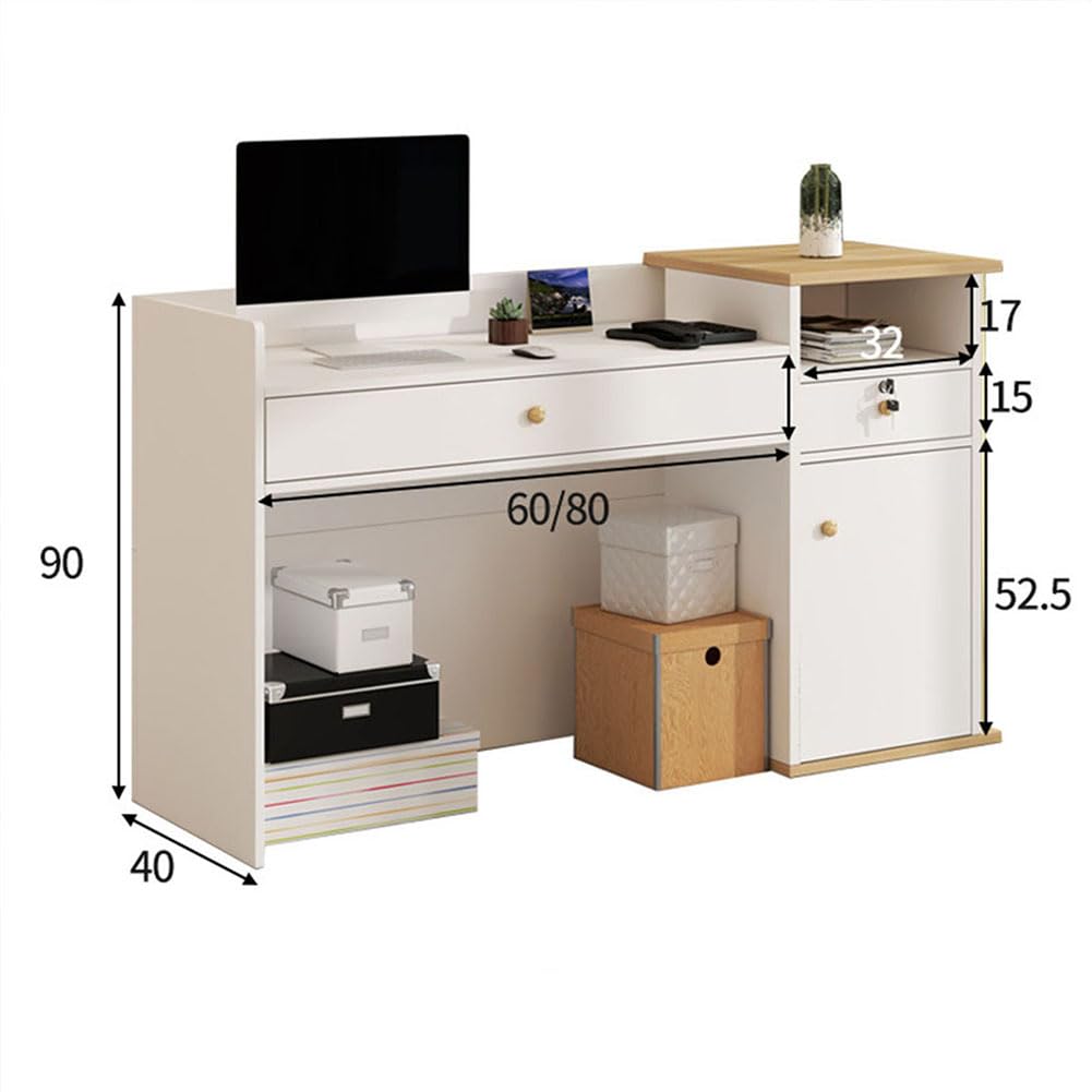 Adatto per ufficio parrucchiere, reception, sala ricevimenti, estetica moderna, bancone transazioni moderno, semplice banco cassa nell'atrio, adatto per bar, negozi, ho(Size:140x40x90cm,Color:pattern)