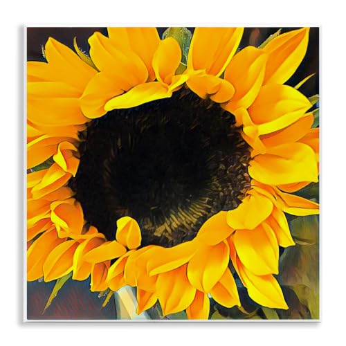 'Bold Yellow Summertime Sunflower Close Up'| Wall Plaque Art