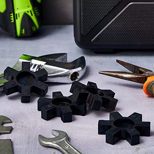 Flexible Nbr Rubber Spider Insert Solid Spider Center Inserts Suitable For L Jaw Coupling Set, Black (4 Pcs, L095) #TOP6