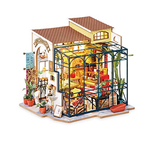 Rolife Mini Bricolage Artisanat Maison De Poupée Kit Fleur Magasin Modèle Maison De Poupée Jouet Ensemble Adulte Adolescent Bâtiment Puzzle Cadeau...