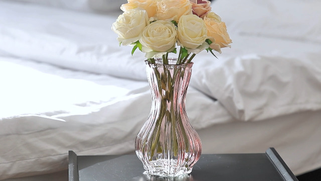 Amazon.com: Flower Vase,Glass Vases Set of 2,Blush Clear
