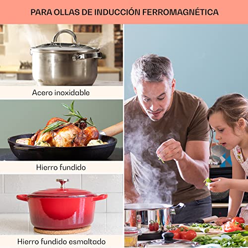 Klarstein Placa Induccion Portatil Electrica 3400W, Vitroceramica Portatil 2 Fuegos, Cocina Electrica Portatil Cocina, Vitro Control Táctil, Placas Induccion, Placa Vitroceramica Cocina Camping - imagen 7