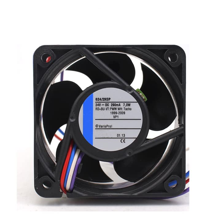 624/2H3P DC24V 290mA 7W 6025 6cm 4線インバーター冷却ファン。