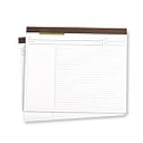 Levenger Freeleaf Horizontal Annotation Ruled Pads – Set of 2, 50 Sheets Each, 11