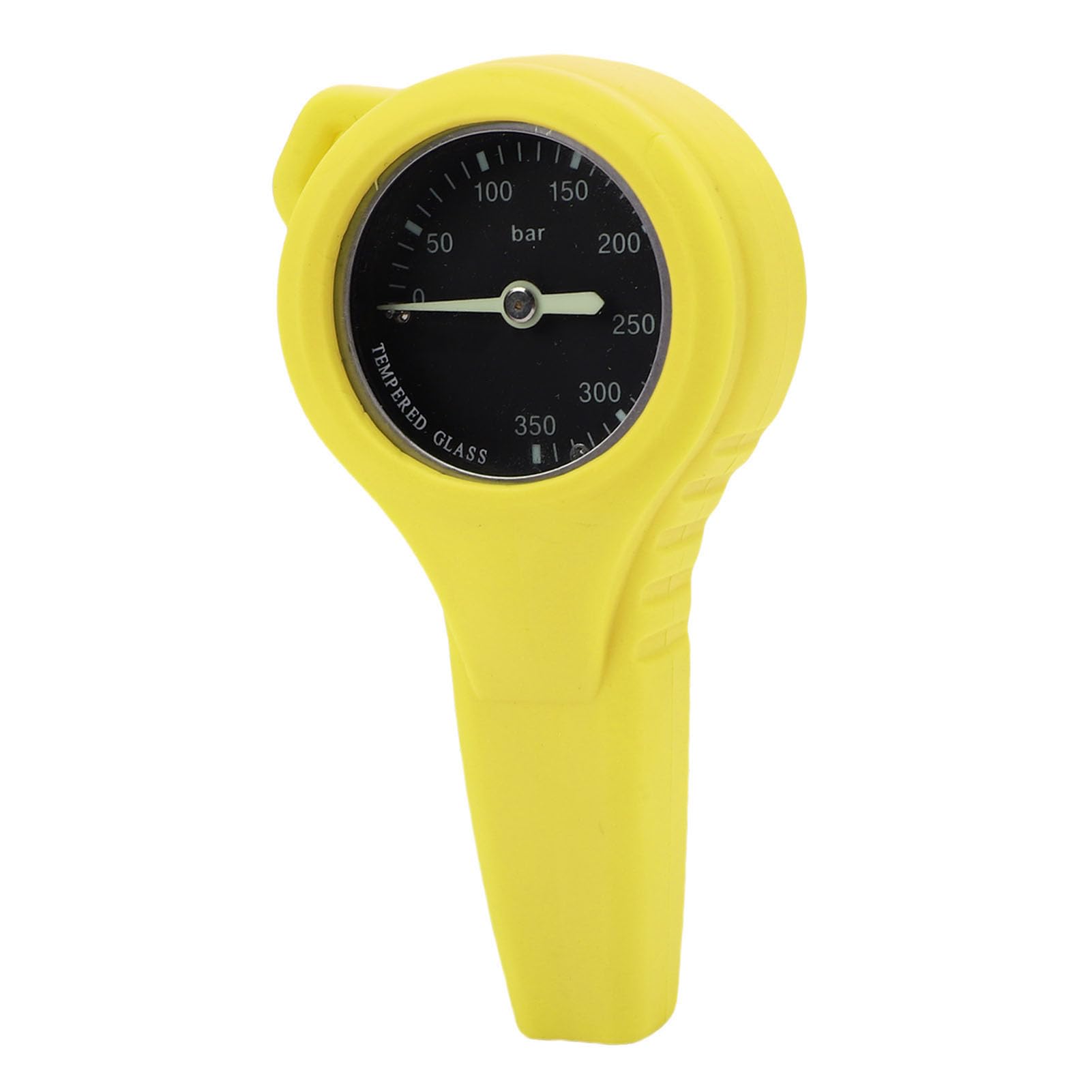 Medidor de Presión de Buceo de Metal Duradero |Medidor Luminoso BCD Compacto con Esfera Blanca y Negra, Herramienta de Prueba Sumergible Fácil de Transportar para Buceo (YELLOW)