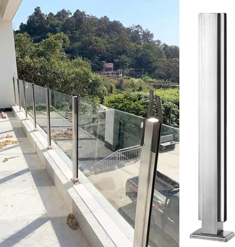 Poteau de garde-corps en verre design et support d'angle architectural - 7