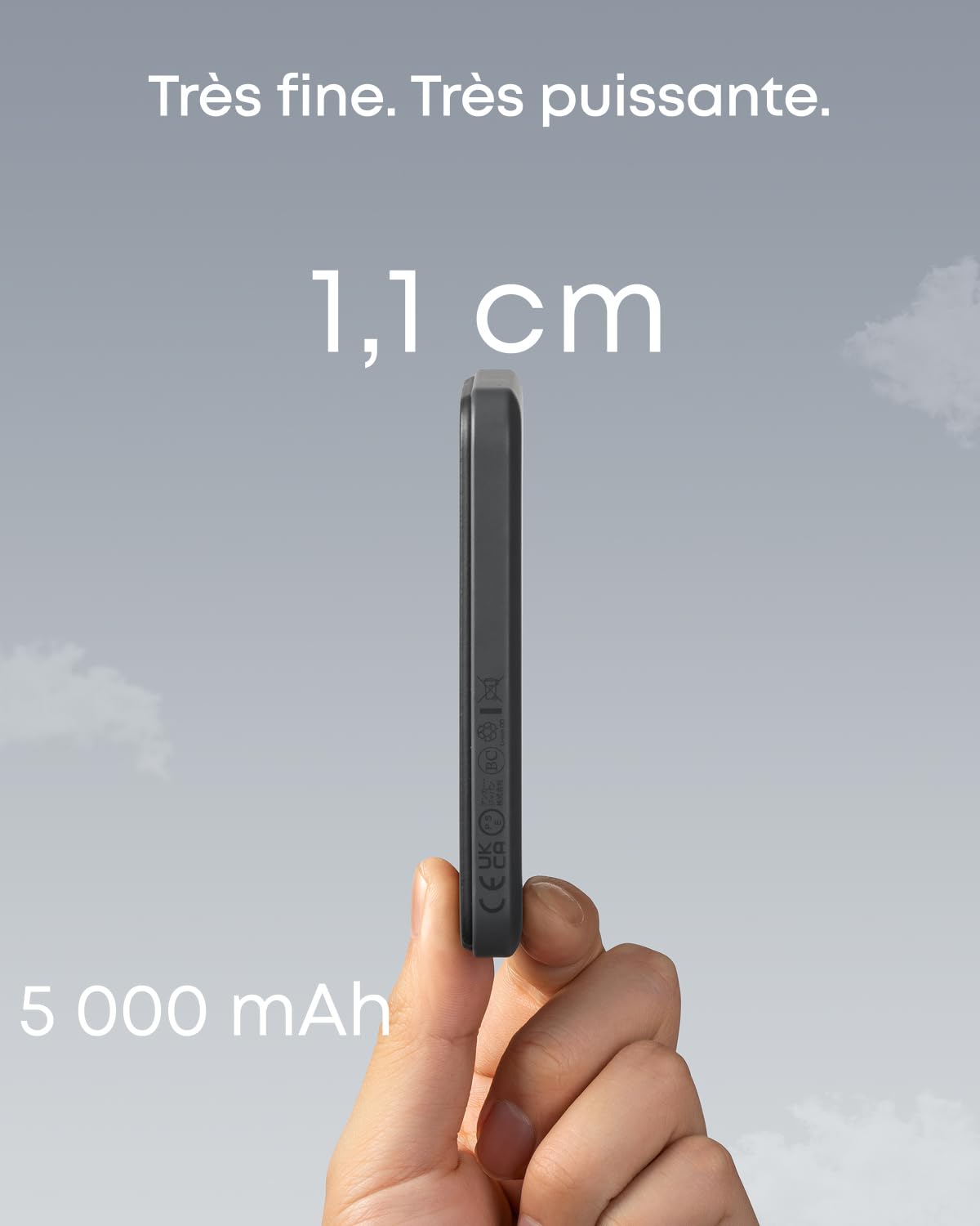 Anker MagGo 621 Batterie Externe Magsafe 5000 mAh Magnétique, Power Bank Charge Rapide, Pliable et avec USB-C, pour iPhone séries 17 16 15 14 Autres (Noir)