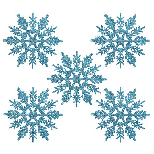 Naler 24 x Schneeflocken Weihnachten Deko für Weihnachtsbaum Glitzer...