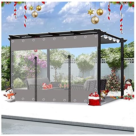 ALDFZ Lona Transparente Impermeable Exterior Paneles Laterales Pérgola Transparente Lonas Transparentes para Cerramiento Patio, Camping, Porche, Invernaderos Cover