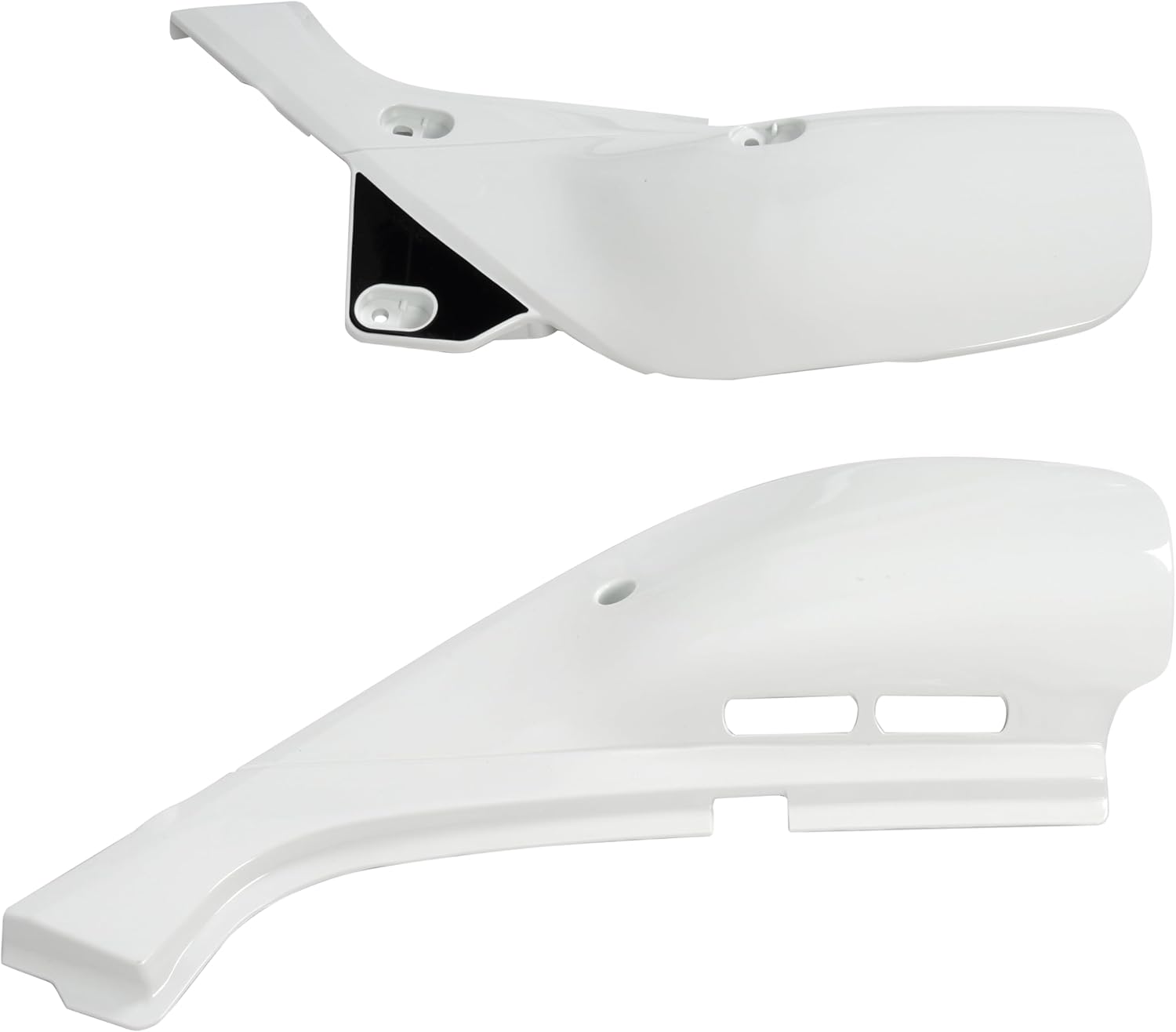 HECASA Plastic Kit Compatible with 1993-1999 Honda XR650 L (Shasta White) 2000-2021 Honda XR650 L (Ross White) Side Cover Fender Body Work Fairing Mudguard Set Black Plastic (PP)