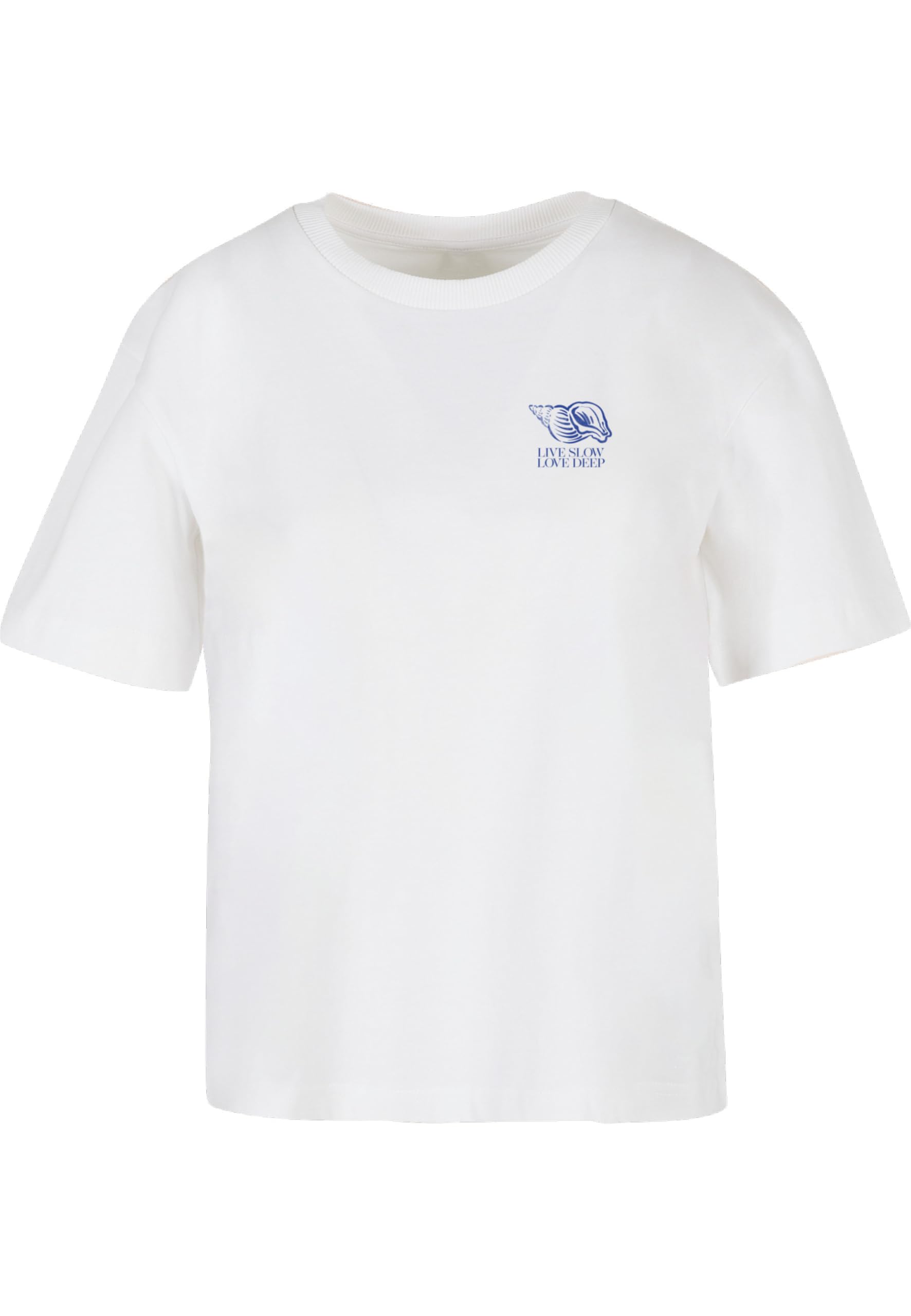 Miss Tee Live Slow Seashells Tee White, 4XL