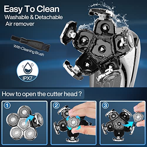 Rasoio Elettrico Barba 5 in 1 Rasoio Testa Calva