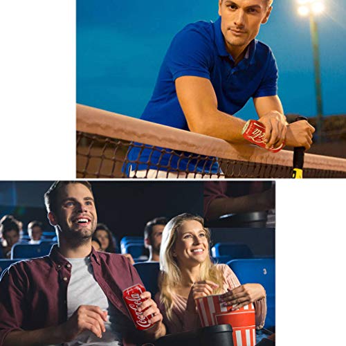 Botterwinner 4 Packs Covers Silicone Can Sleeves Hide a Beer That Look Like Soda, Red - Thumbnail 4