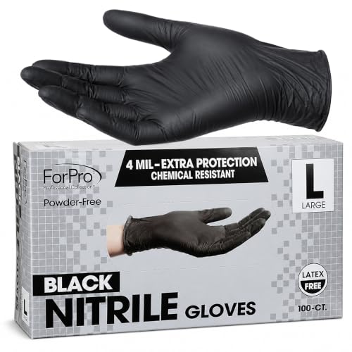 ForPro Disposable Nitrile Gloves, Chemical...