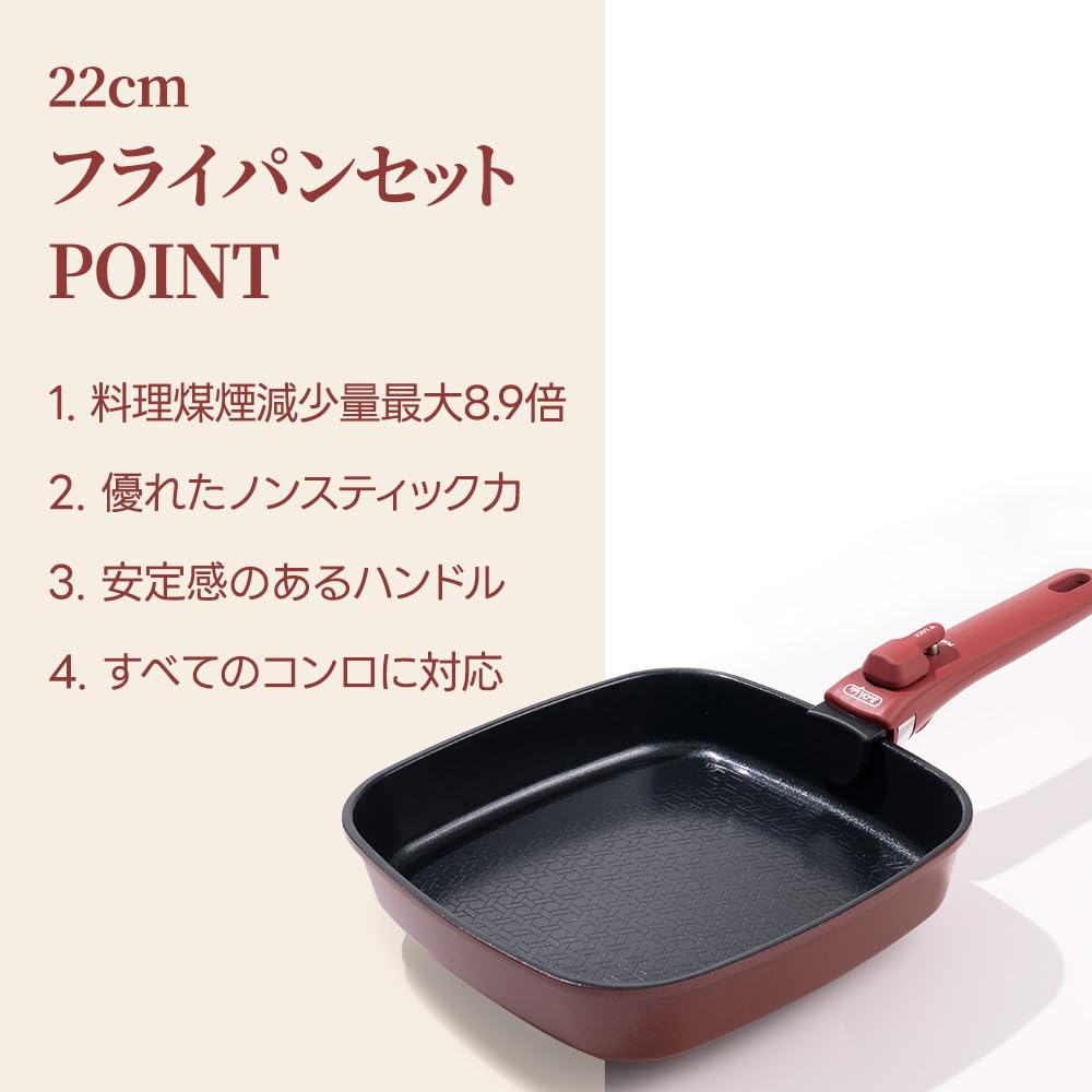 Amazon | boohgle ボオグル フライパン・鍋 セット IH&ガス火対応