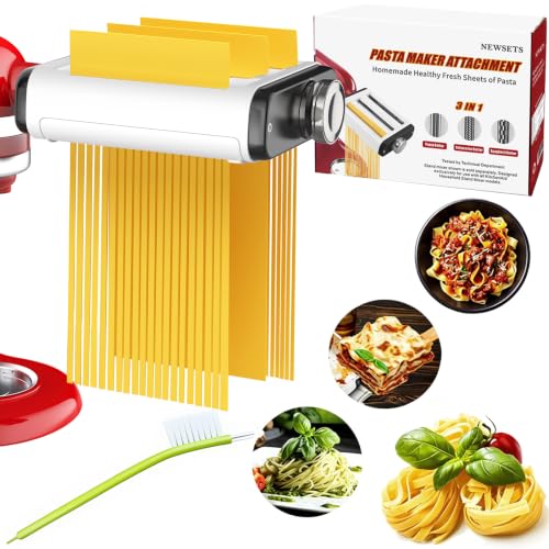 NEWSETS 3-in-1 Pasta Maker Attachment