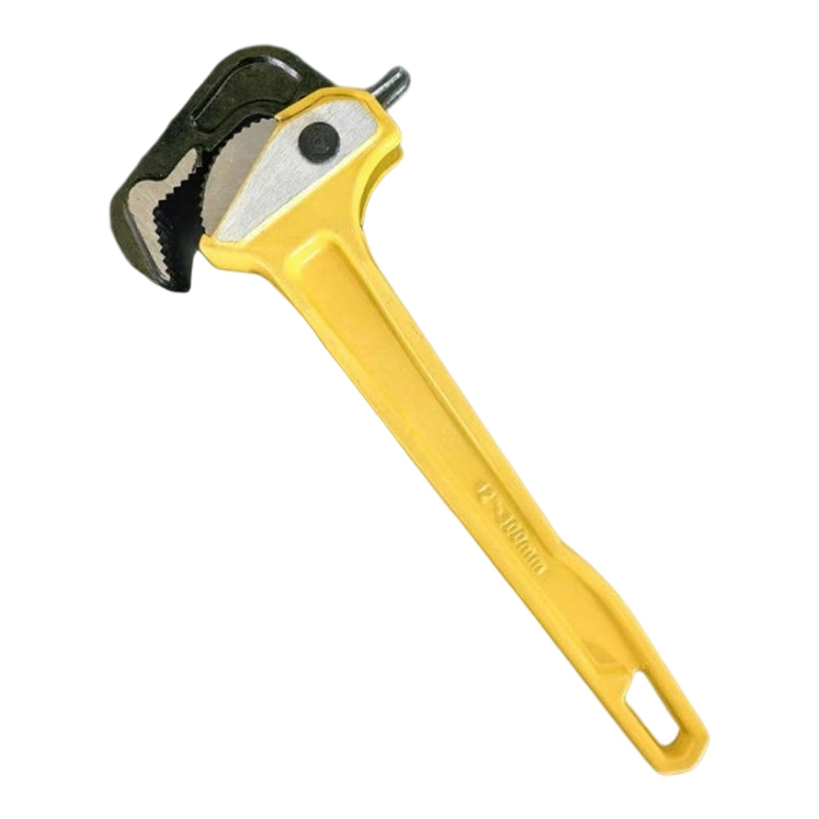 Msioytog Aluminum Handle Ratcheting Pipe Wrench 50mm Jaw Capacity High Torques Efficiency Resistant Pipe Vise Wrench