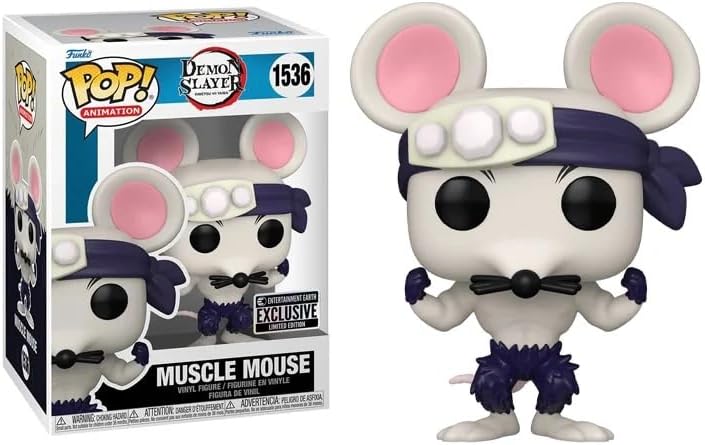 Funko Pop Demon Slayer + Protector: Pop! Animation Vinyl Figure (Gift Set Bundled with ToyBop Brand Box Protector Collector Case) (Muscle Mouse EE Exclusive)