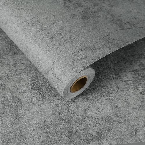 Papier peint en béton gris ciment vinyle auto-texturé pour meuble de cuisine - 2