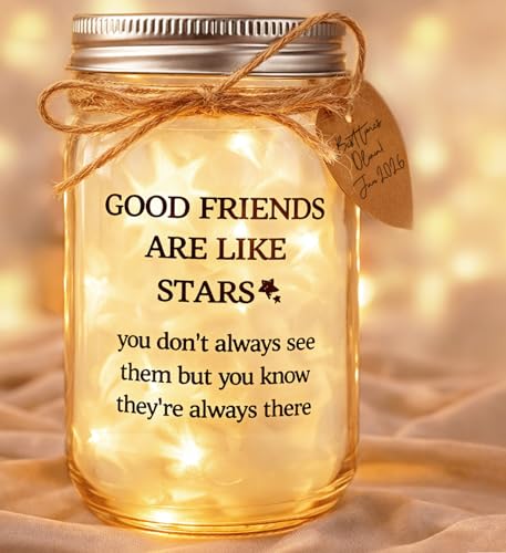 Good Friends Are Like Stars Mason Jar