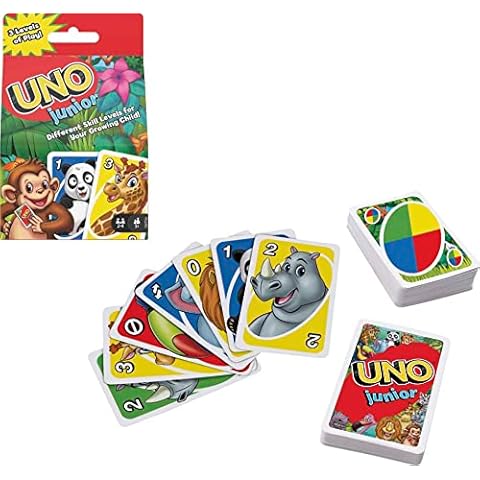 UNO Junior Card Game with 45 Cards, Gift for Kids 3 Years Old & Up, GKF04 Cover