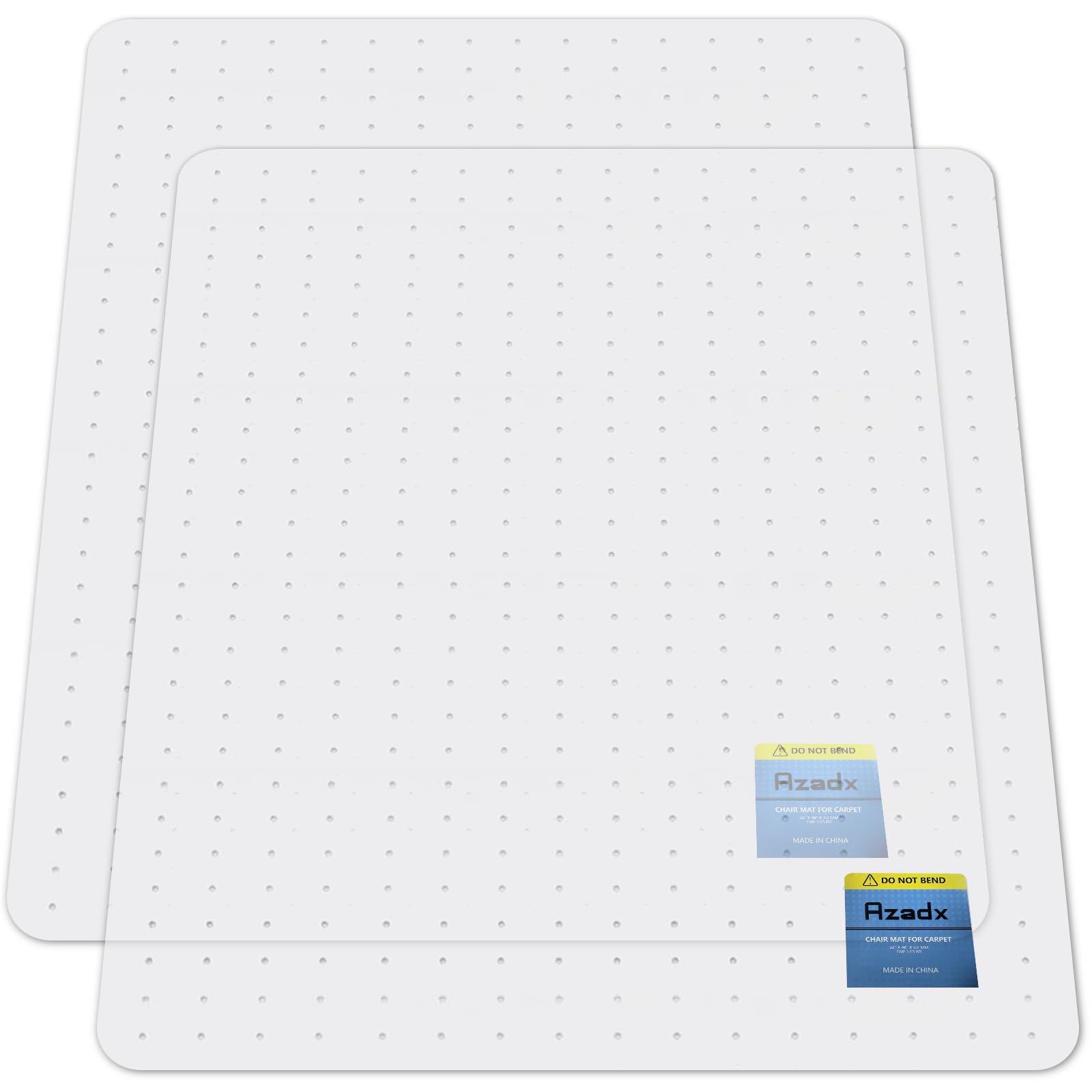 Azadx Heavy Duty Office Chair Mat for Carpet 45" x 53" Hard Material Large