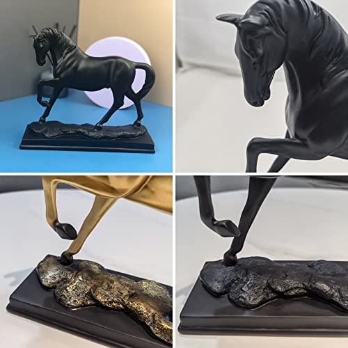 Estatua de caballo de resina decorativa para hogar y oficina miniatura 5