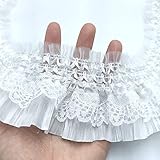 2 Yards Vintage White Floral Lace Ribbons Stretchy Lace, for Bridal Wedding Decorations Sewing Suppl