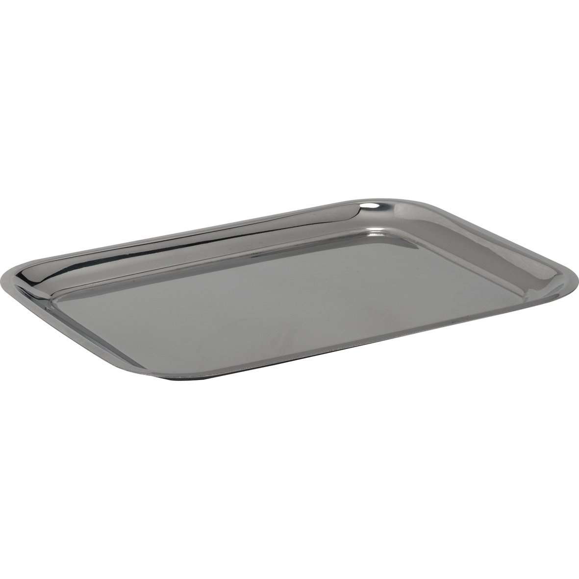 HENDI Servierplatte, Catering, Sandwichplatte, geeignet für Geschirrspüler, 205x155x(H) 10mm, Edelstahl (Packung mit 10)