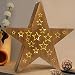 Bright Zeal 14" Large Lighted Wooden Christmas Star Signs Battery Powered - Indoor Rustic Christmas Table Centerpiece Table Top Decor for Dining Room - Tabletop Wood Christmas Star Lights for Bedroom