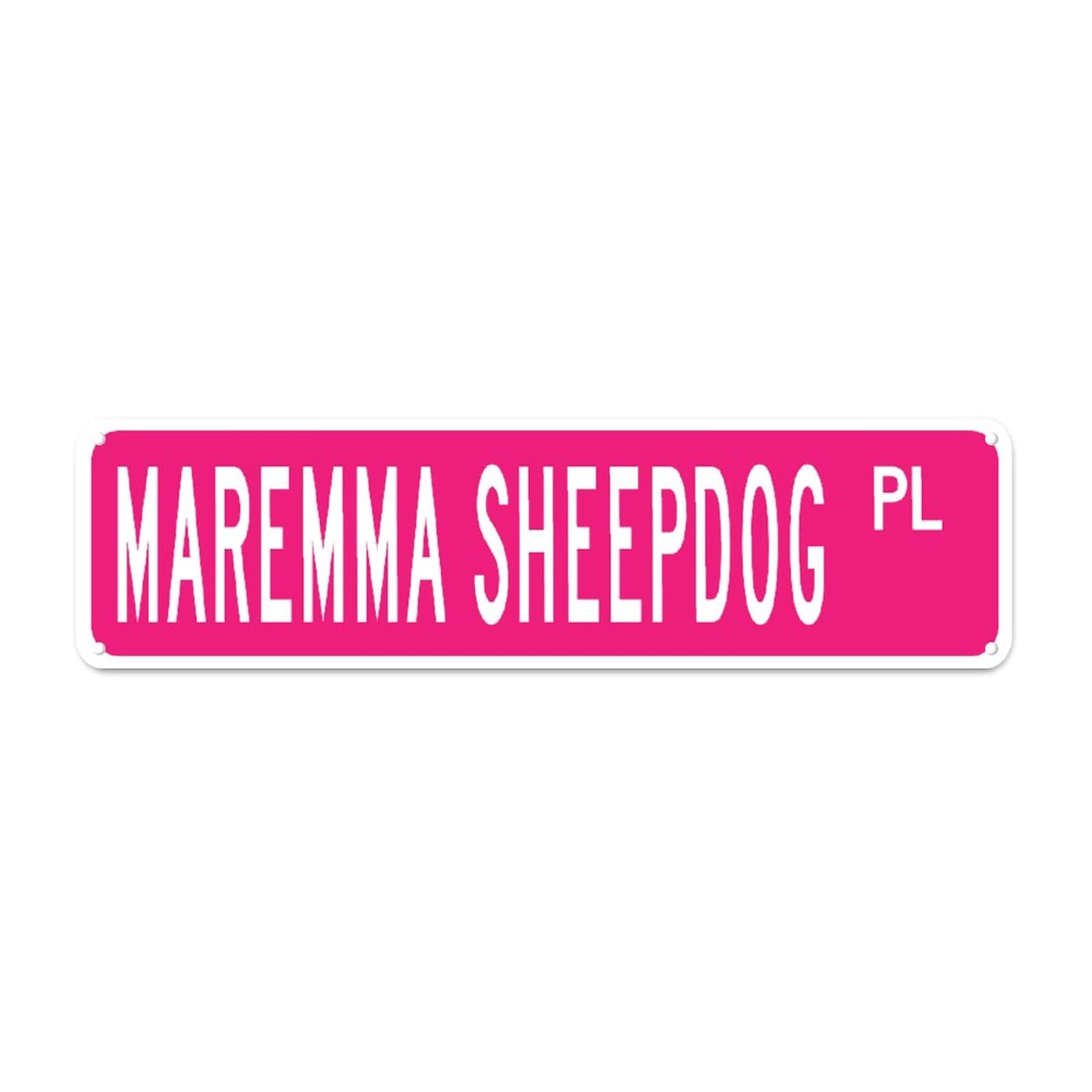 Maremma Sheepdog PL Retro Tin Signs Aluminum Metal Sign Quotes Home Kitchen Garden Non-Fade Pub Club Decor 4x16 Inch
