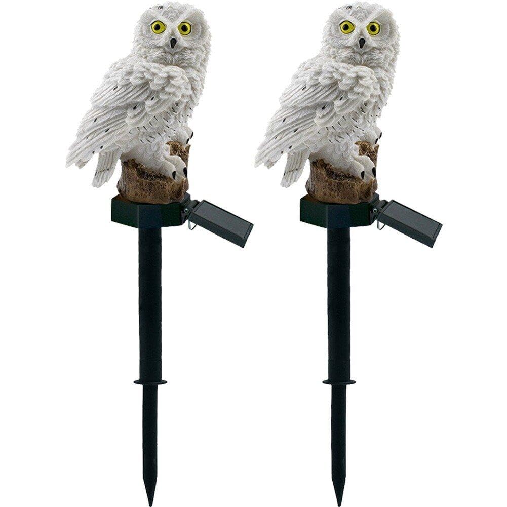 2pcs Solar Owl Lights Owl Family Light Outdoor Solar Led Lamp Lawn Lighting Night Light Garden Solar Light for Patio Yard Decor