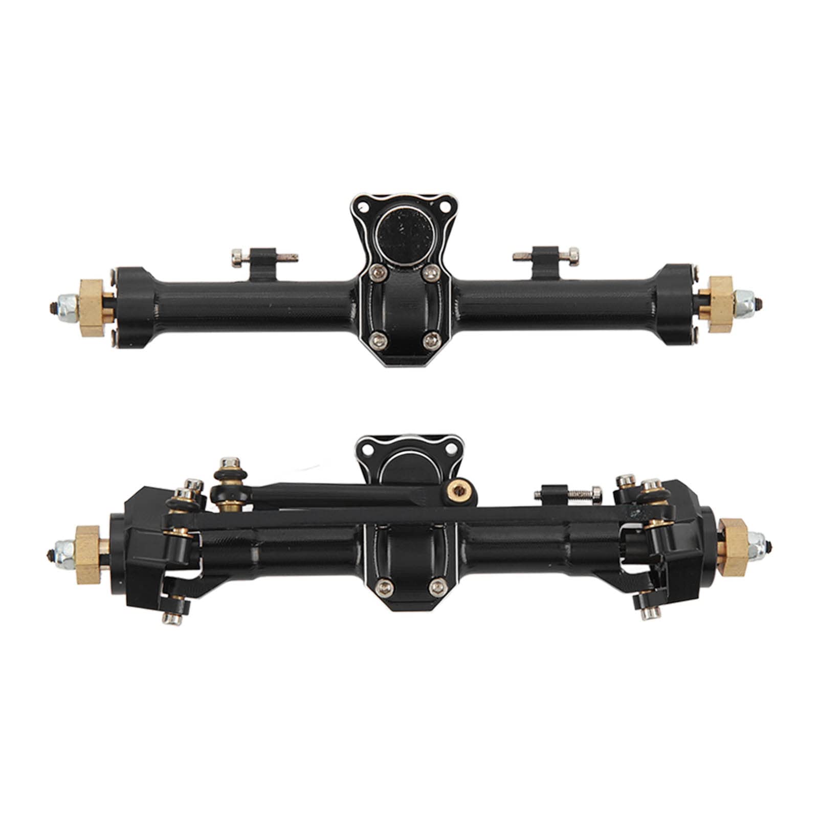 Zestaw Montażowy Metalowej Osi ze Stopu Aluminium RC do Samochodów Axial SCX24 AXI90081 AXI00001 AXI00002 1/24 RC (Czarny)