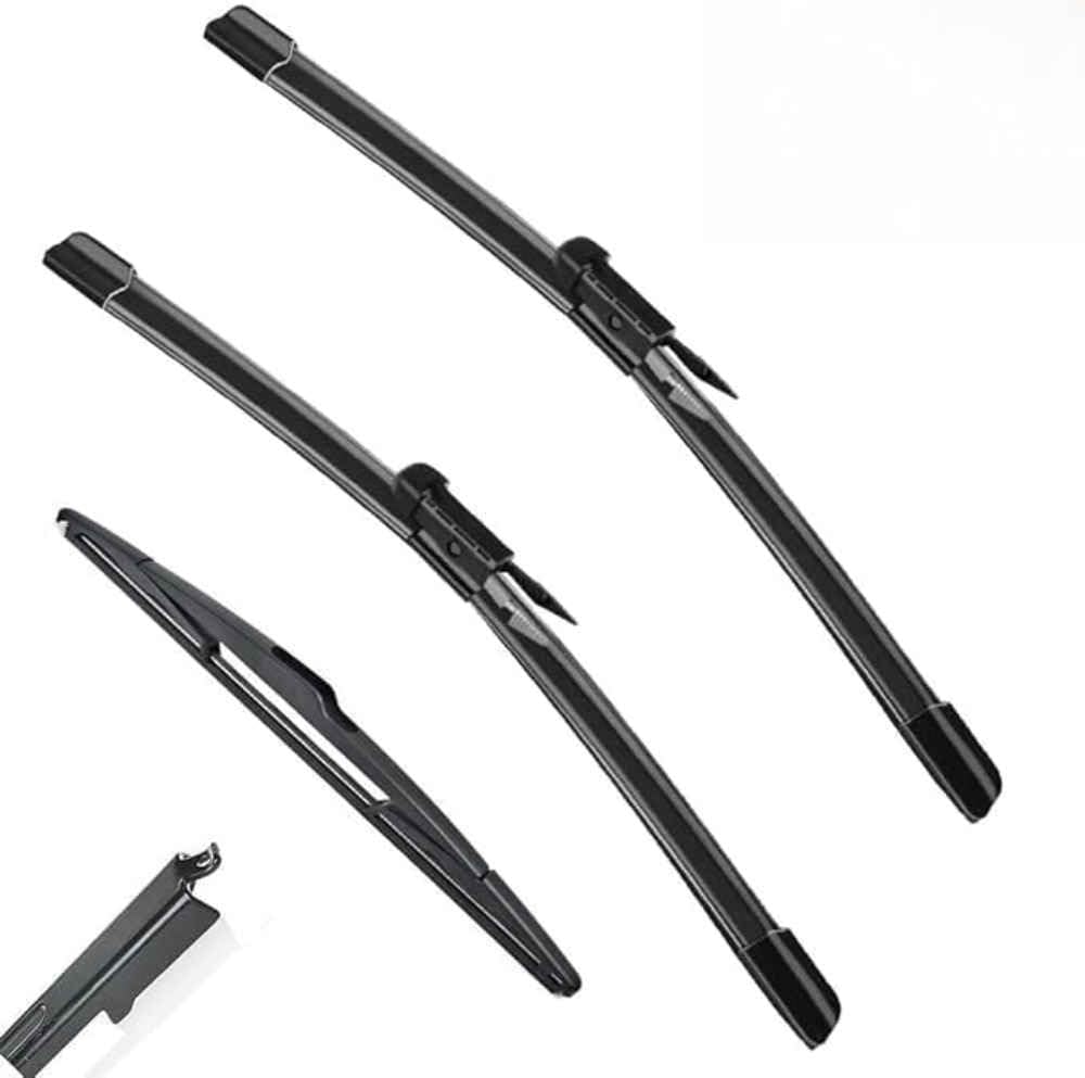 XYUASDGB Premium Exact Fit Windscreen Wiper Blades for Peugeot 307 2005-2007 2006 28in+26in+14in Durable Natural Rubber Easy Fit for a Quiet and Streak Free Wipe