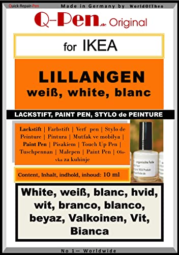 Q-Pen - Pintura para retoques para Ikea LILLANGEN blanco - blanco