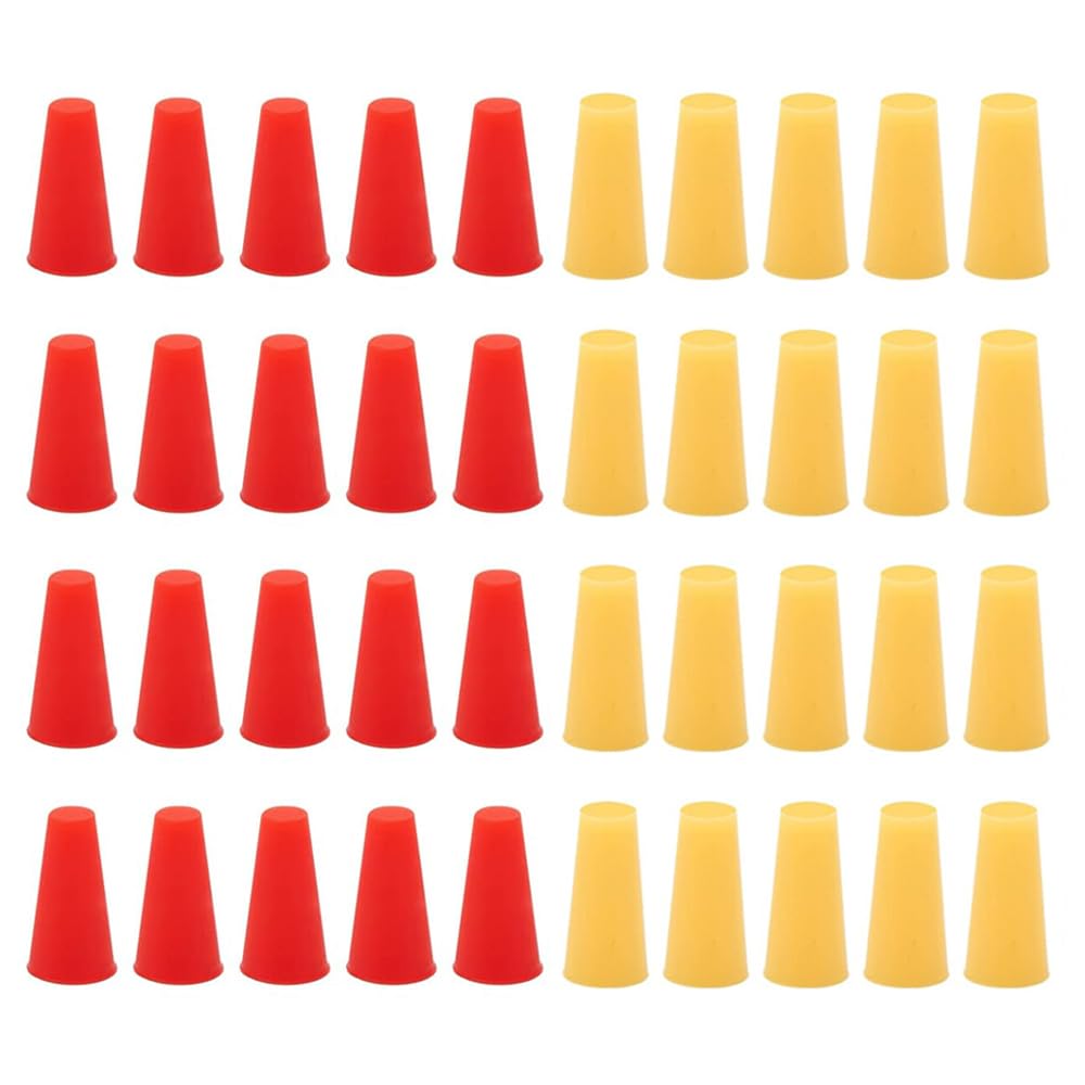 Silicone Rubber Tapered Plug, Silicone Rubber Stoppers, Silicone Rubber Bungs for Holes, Tapered Solid Rubber Stoppers, Sealing Plug for Hole, Spraying, Coating, Plating (50PCS Size F+50PCS Size G)