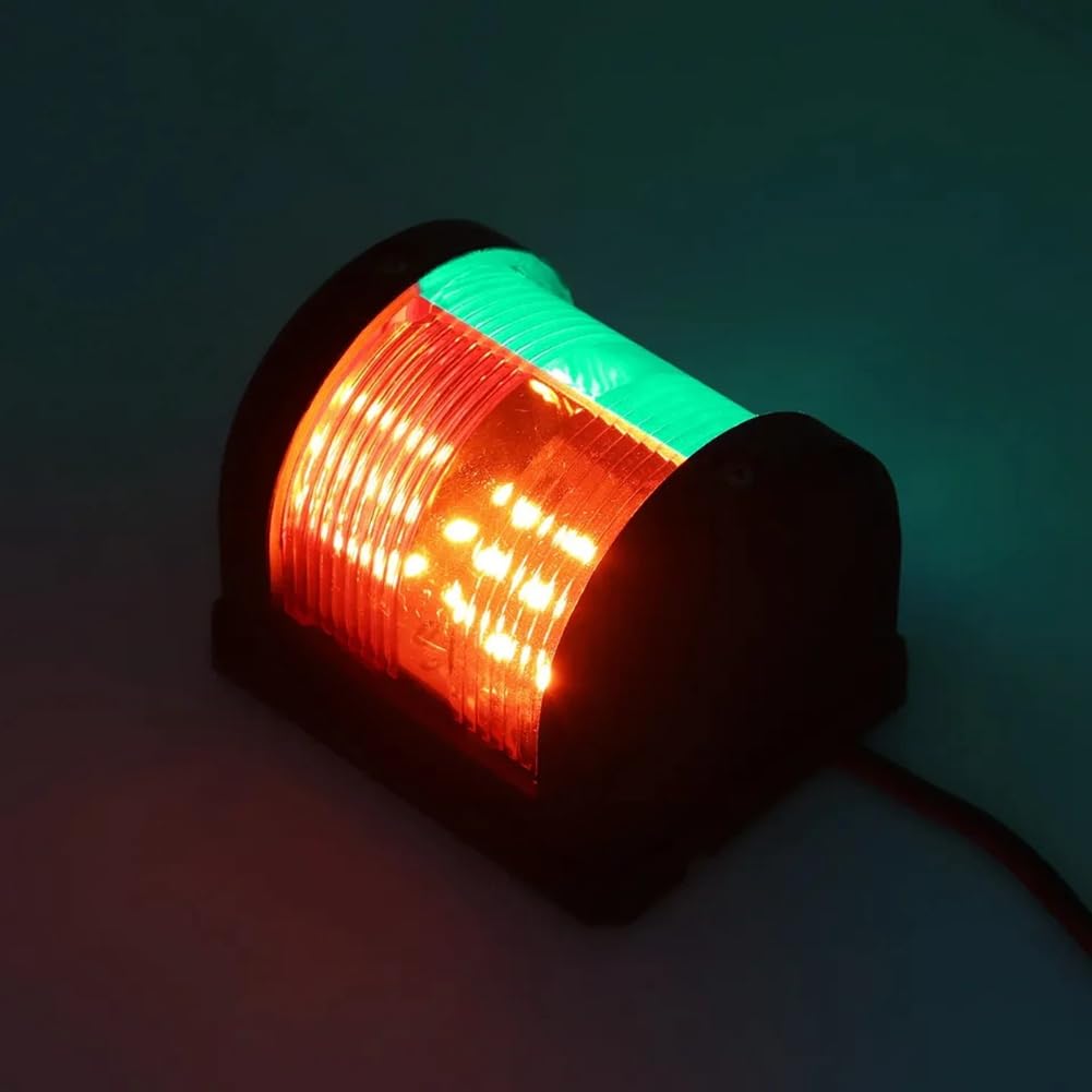 Luz de Navegación Marina Bicolor de 360 Grados, 12 V, para Barcos y, Resistente Al Agua