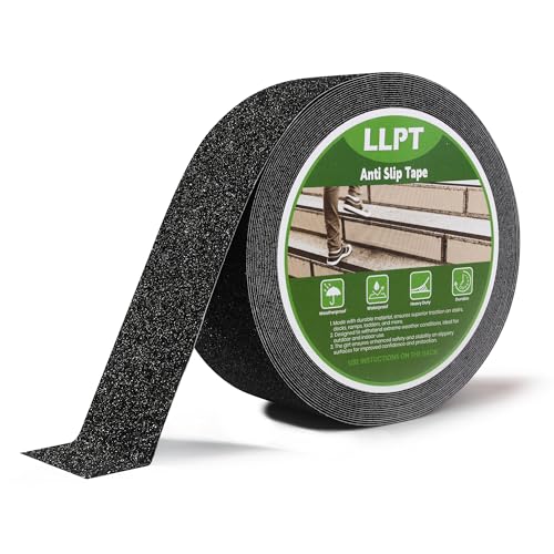 LLPT Grip Tape | Schwerlast Antirutsch Klebeband | für Treppen Wasserdicht Außen Innen | Rutschfeste Traktionsstreifen | für Treppenstufen Boote Rampen Treppenbelag (ASB211) | Schwarz | 51mm x 11m LLPT Grip Tape | Schwerlast Antirutsch Klebeband | für Treppen Wasserdicht Außen Innen | Rutschfeste Traktionsstreifen | für Treppenstufen Boote Rampen Treppenbelag (ASB211) | Schwarz | 51mm x 11m
