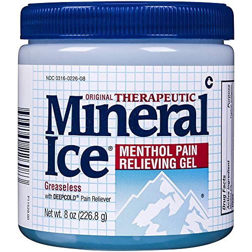 Mineral Ice Cool Greaseless Pain Reliever 8 Ounce Pack of 3