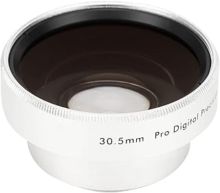 0.45X Camera Wide Angle Lens, Optical Glass, High Transmittance, Macro Lens, Aluminium Alloy for 30.5mm Camera Lenses