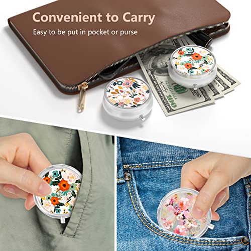 Image of Pill Box, Small Pill Case for Purse & Pocket, Travel Medicine Organizer | Cute Travel Medicine Organizer, Portable Medicine Container Holder to Hold Vitamins, Medication, Fish Oil & Supplement