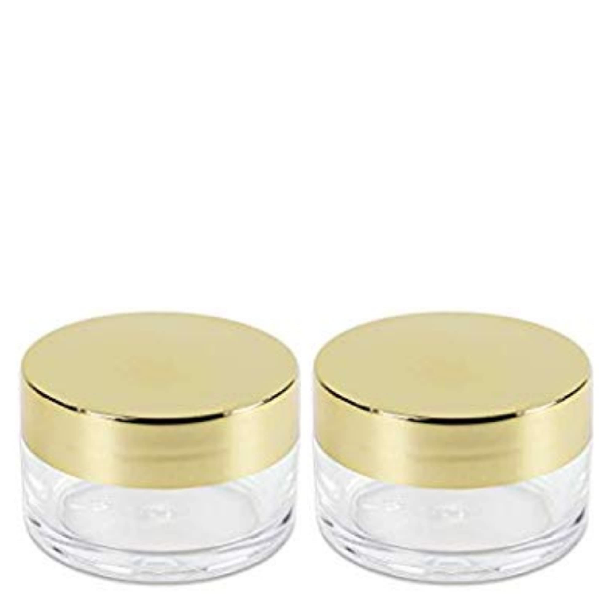 Devinez Multipurpose (Pack of 2) Round Clear Glass Cosmetic Jars,30gm with Inner Liners and Golden Lids, Travel Jars, Refillable for Makeup, Cream, Lotion, Sugar Scrubs, Eye Shadow Paint, Jewelry-image-10