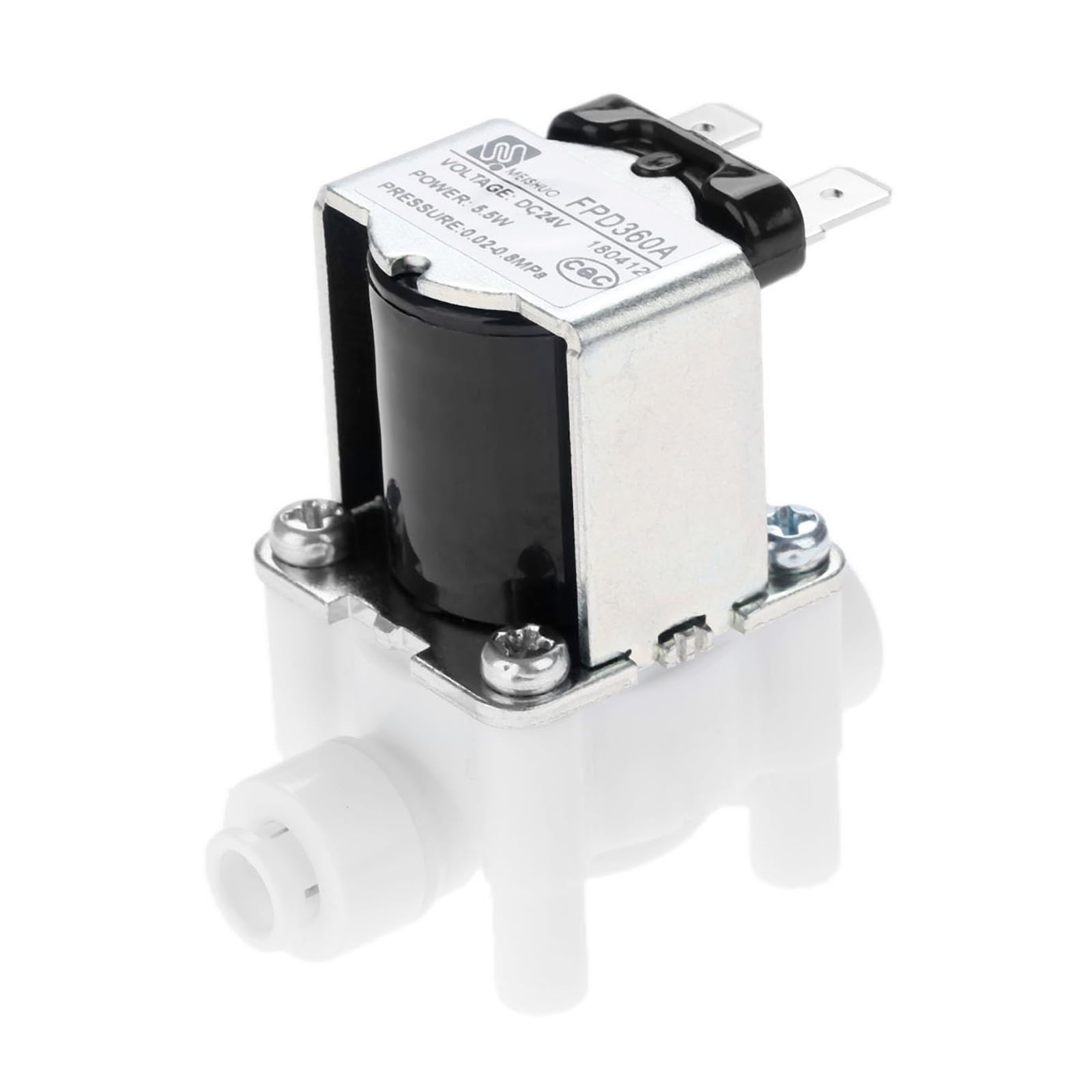 Yetaha Electric Water Valve AC 24V DC Solenoid Valve 1/4" Hose Connection for RO Reverse Osmosis Pure System RO Controller