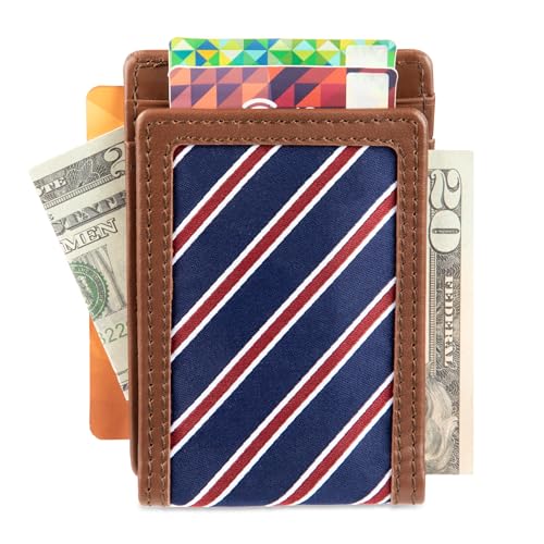 Image of Tommy Hilfiger Men's Tie Fabric Magnetic Front Pocket Wallet