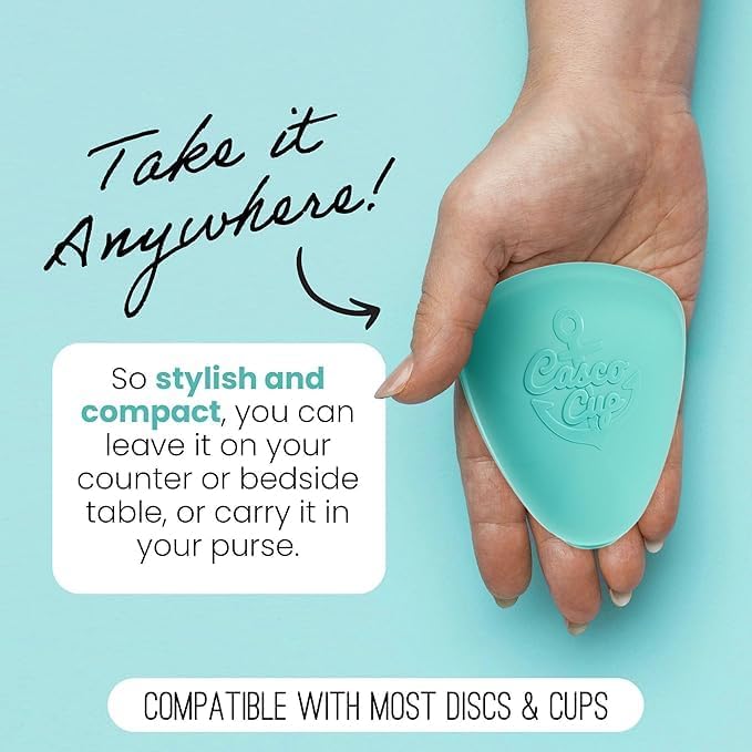 Miniatura 8 de Casco - Taza menstrual y estuche Copa de silicona de grado médico fabricada en Maine, Estados Unidos, copa menstrual reutilizable (Mid1 Mid Cervix)