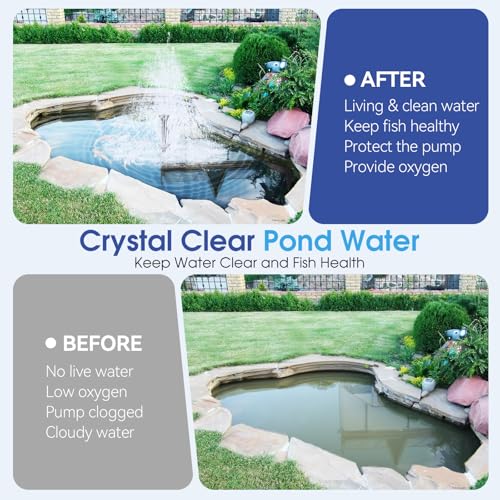 Image of Antfraer 55W Solar Pond Pump with Filter Kit - Foldable Monocrystalline Solar Panel, Pond Filter for Outdoor Ponds, Koi Ponds, Waterfalls & DIY Water Features (17FT+10FT Power Cord)